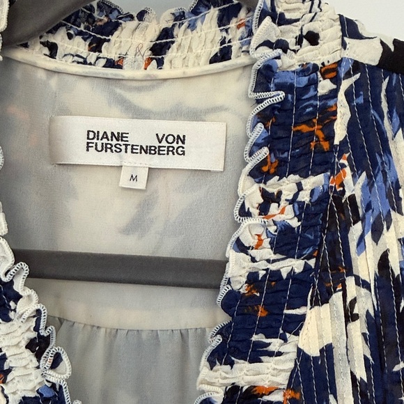 Diane von Furstenberg Layla Floral Clip Dot Shirt Dress - Picture 5 of 7